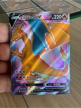 Pokemon Charizard V Holo Card - Champions Path SWSH050